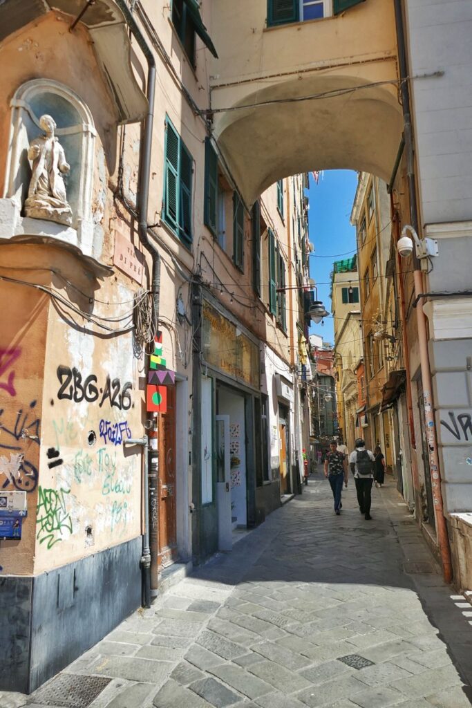 Alley in the Caruggi of Genoa.