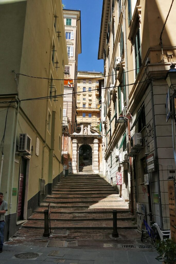 Alley in the Caruggi of Genoa.