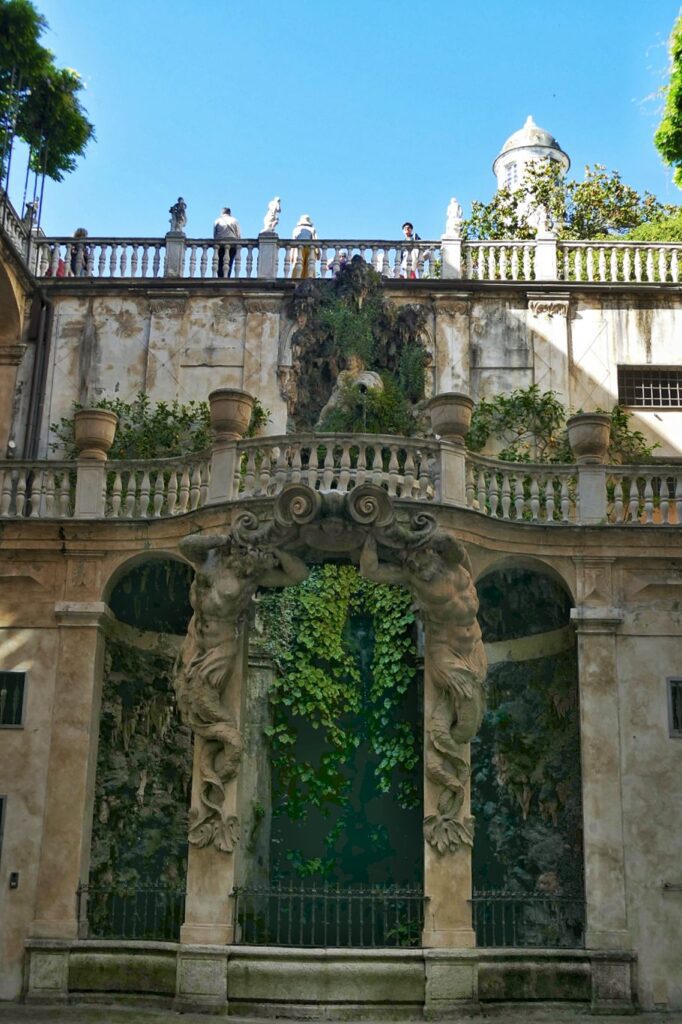 Secret garden of the Palazzo Lomellino.