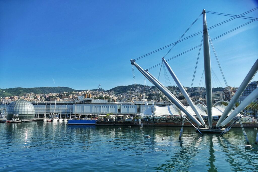 View of Genoa's Port. 