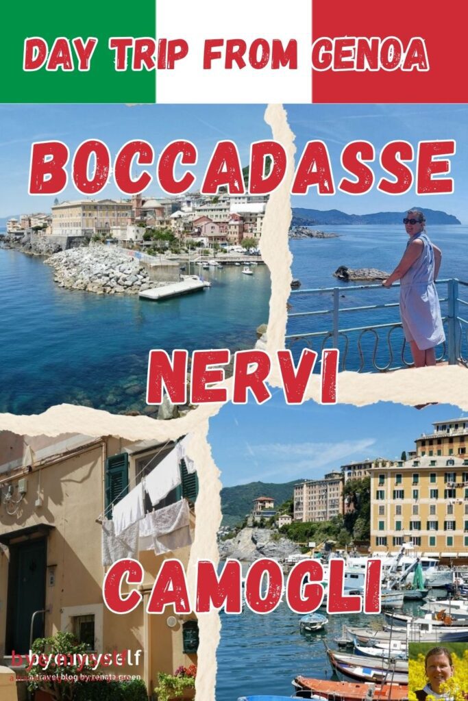 Just outside Genoa, the Ligurian coast begins to shift and gives way to Boccadasse, Nervi, and Camogli, three perfect escapes for a relaxing day trip. #boccadasse #nervi #camogli #genoa #liguria #italy #coast #daytrip #solotravel #byemyself