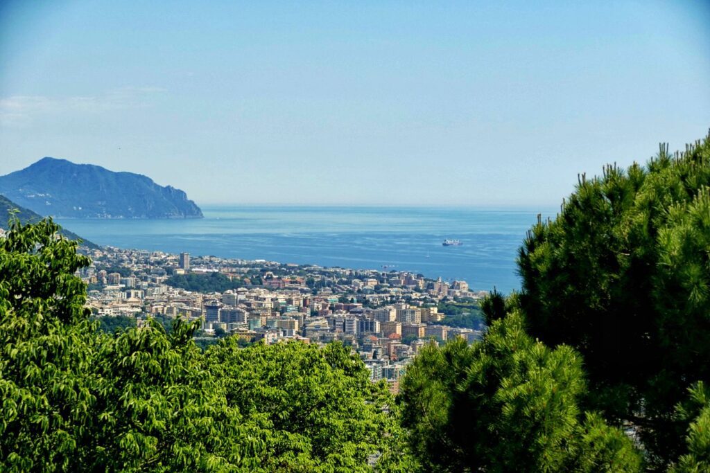 Panoramic view of Genoa.
