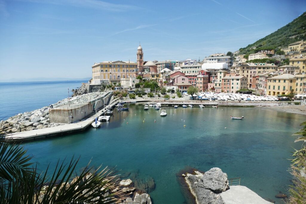 View of the port of Nervi.