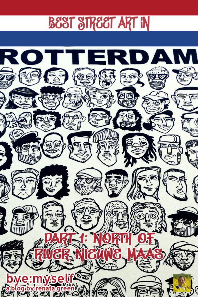 In this post, I introduce the best street art in Rotterdam. Due to the headspinning abundance of outstanding murals, it contains the works north of the Nieuwe Maas River. You then find those in the southern part of the city in a separate post. #streetart #urbanart #graffiti #mural #rotterdam #netherlands #holland #solotravel #arttrip #byemyself