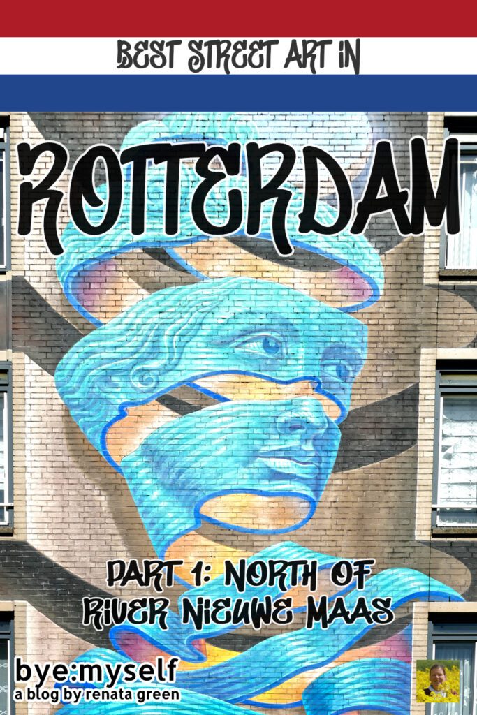 In this post, I introduce the best street art in Rotterdam. Due to the headspinning abundance of outstanding murals, it contains the works north of the Nieuwe Maas River. You then find those in the southern part of the city in a separate post. #streetart #urbanart #graffiti #mural #rotterdam #netherlands #holland #solotravel #arttrip #byemyself