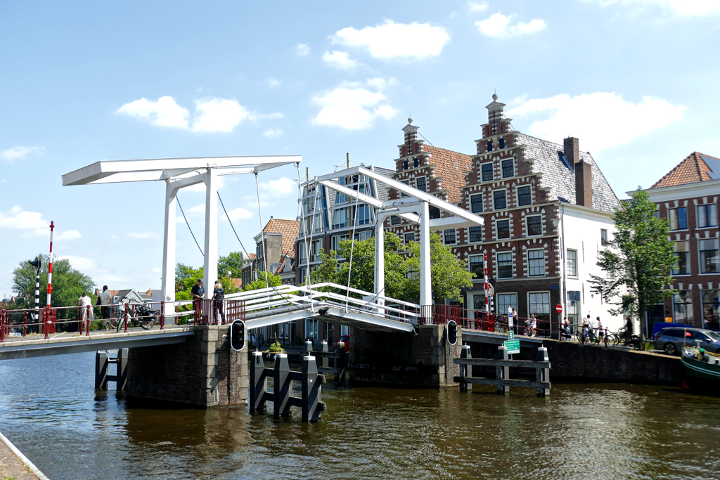 Catharijne swing bridge in Haarlem.