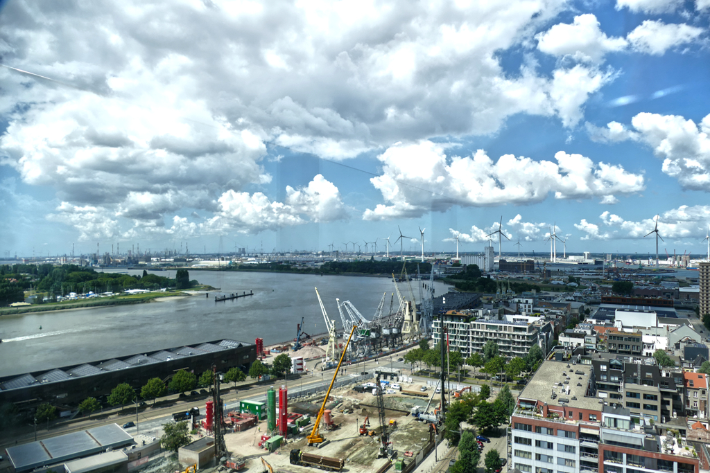 View of Antwerp from the MAS.