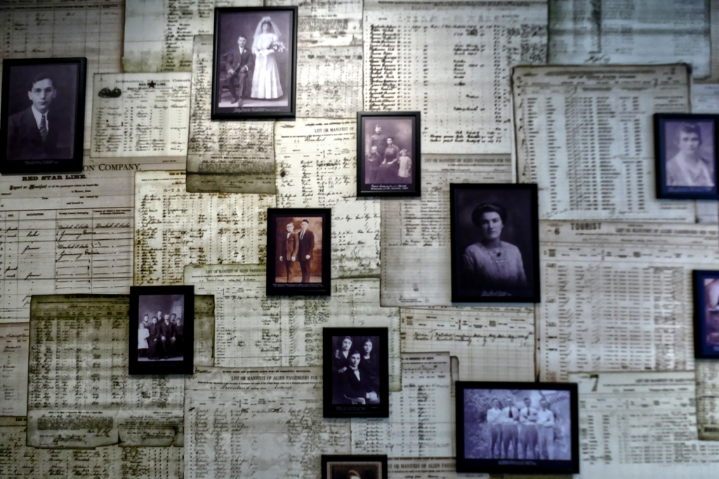 Historic photographs at the Red Star Line Museum.