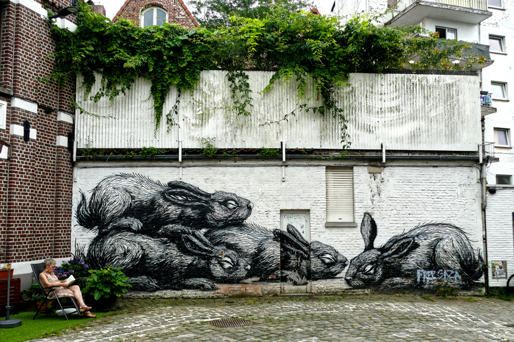 Best Street Art in Ghent by ROA.
