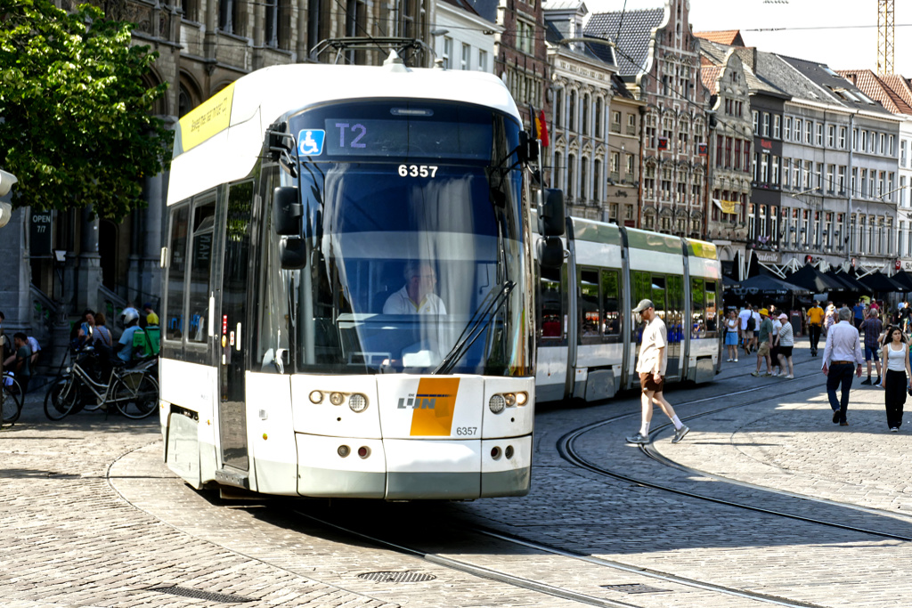 Tram in Ghent.