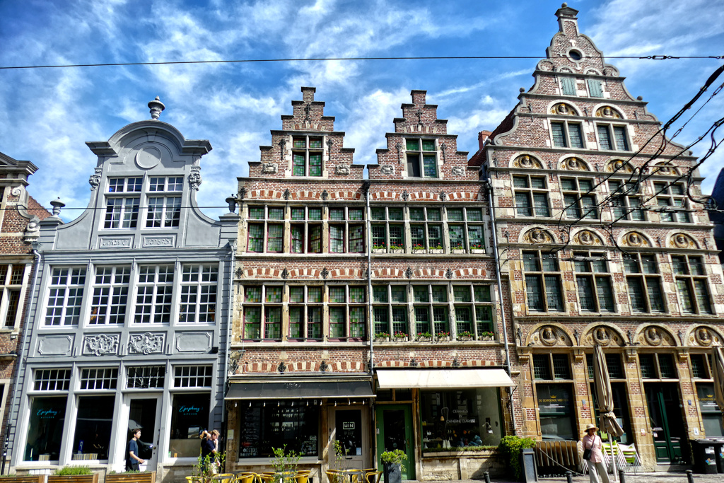 Houses at Burgstraat in Ghent.