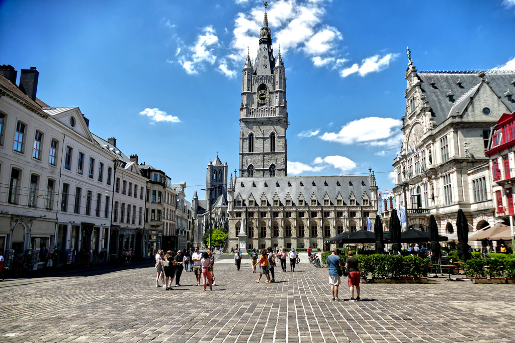 Historic mediavial center of Ghent.