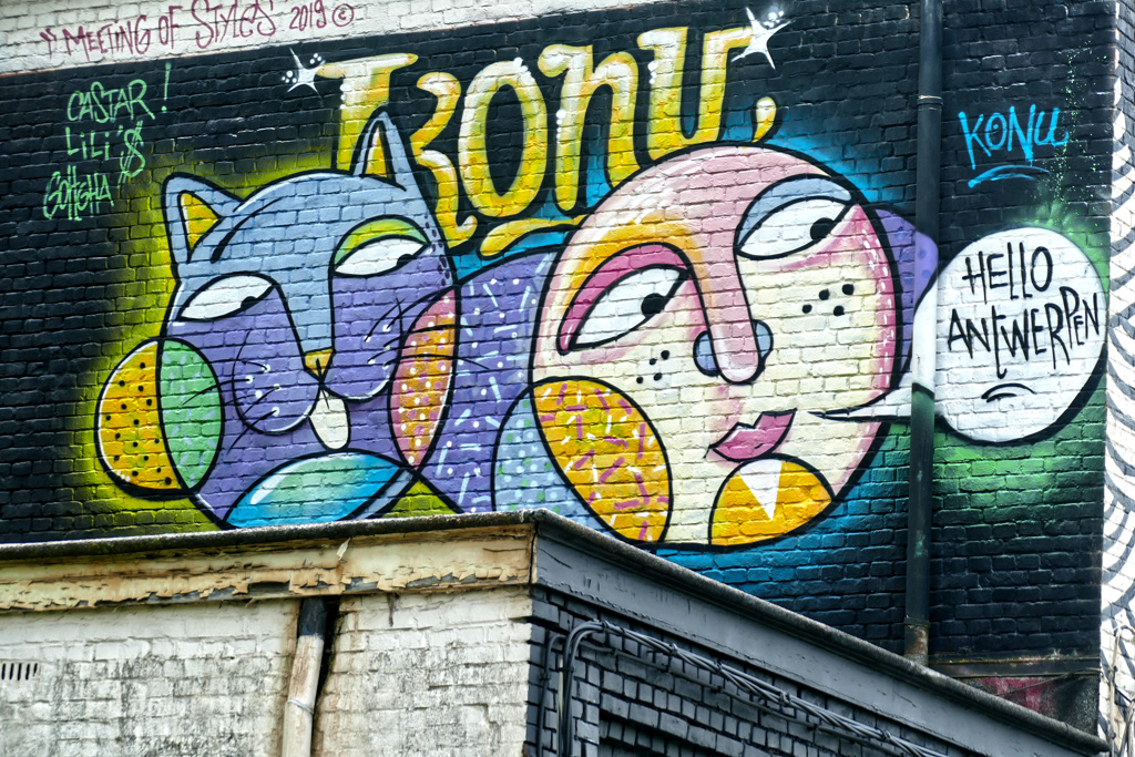 Best Street Art in Antwerp at the Zomerfabriek by KONU
