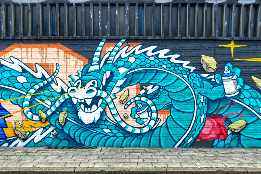 Best Street Art at the Zomerfabriek in Antwerpen by Aerosol Kings.