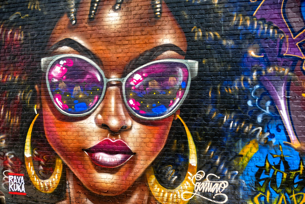 Street-Art-Künstler Gamão aka Raxa Kuka at the Zomerfabriek in Antwerp.