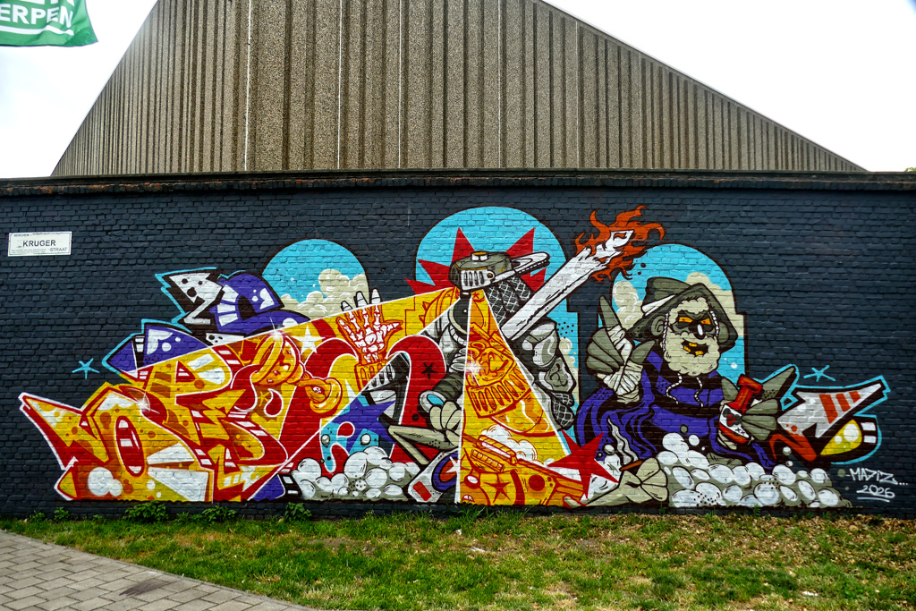 Best Street Art by MATIZ at the Zomerfabriek in Antwerpen.