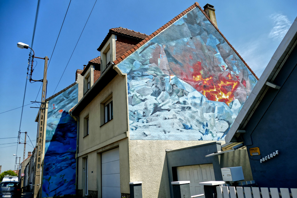 Best Street Art in the northern area of Boulogne sur Mer by Iota.