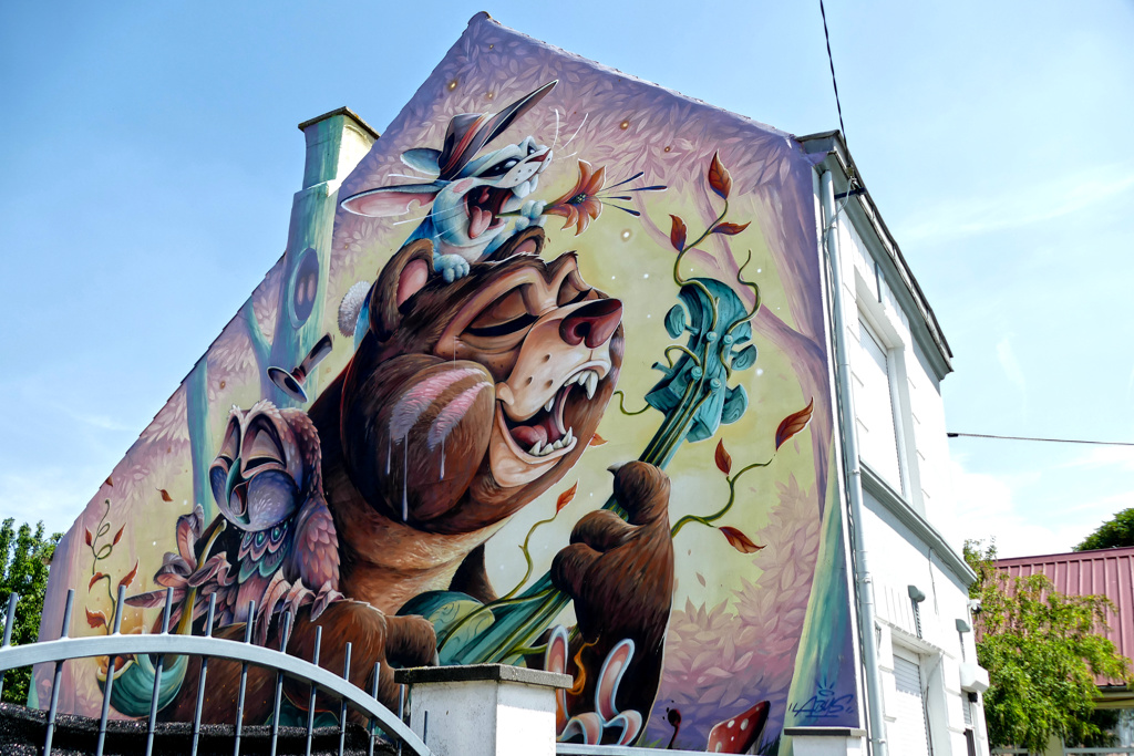 Best Street Art in the northern area of Boulogne sur Mer by Abys.