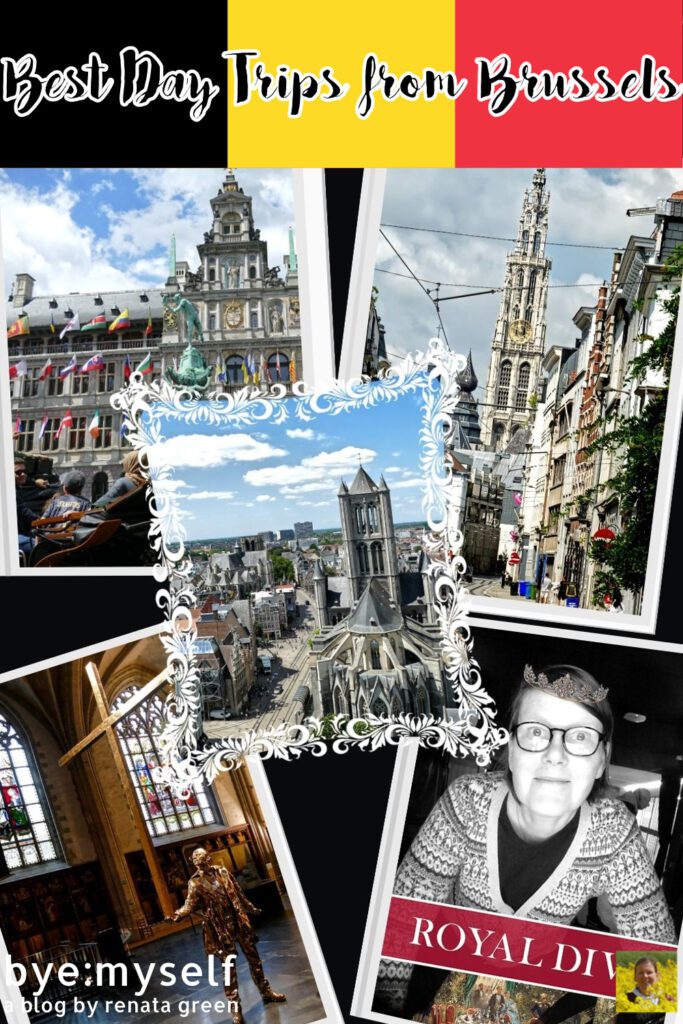 When visiting Belgium's capital Brussels, make sure to spare a little time for the other Flemish medieval jewels such as Antwerp, Bruges, and Ghent. Going there on a day trip is really easy: Just hop on the next train that will take you to each of them in less than one hour and for under 10 €uros. #brussels #ghent #bruges #antwerp #belgium #europe #unescoworldheritage #daytrip #citytrip #byemyself