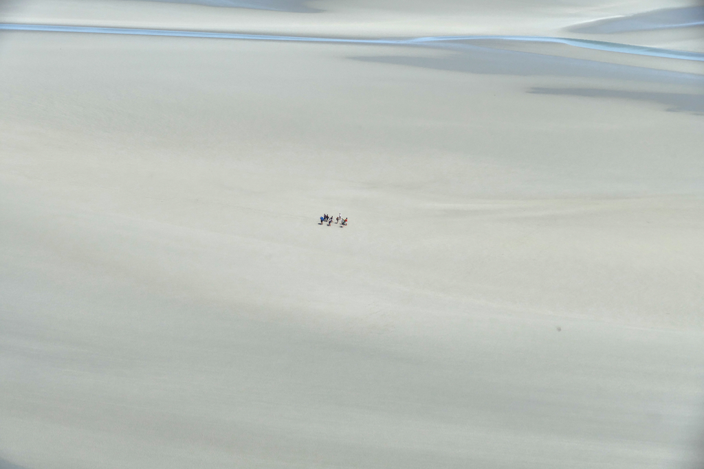 Mudflat in Mont-Saint-Michel.