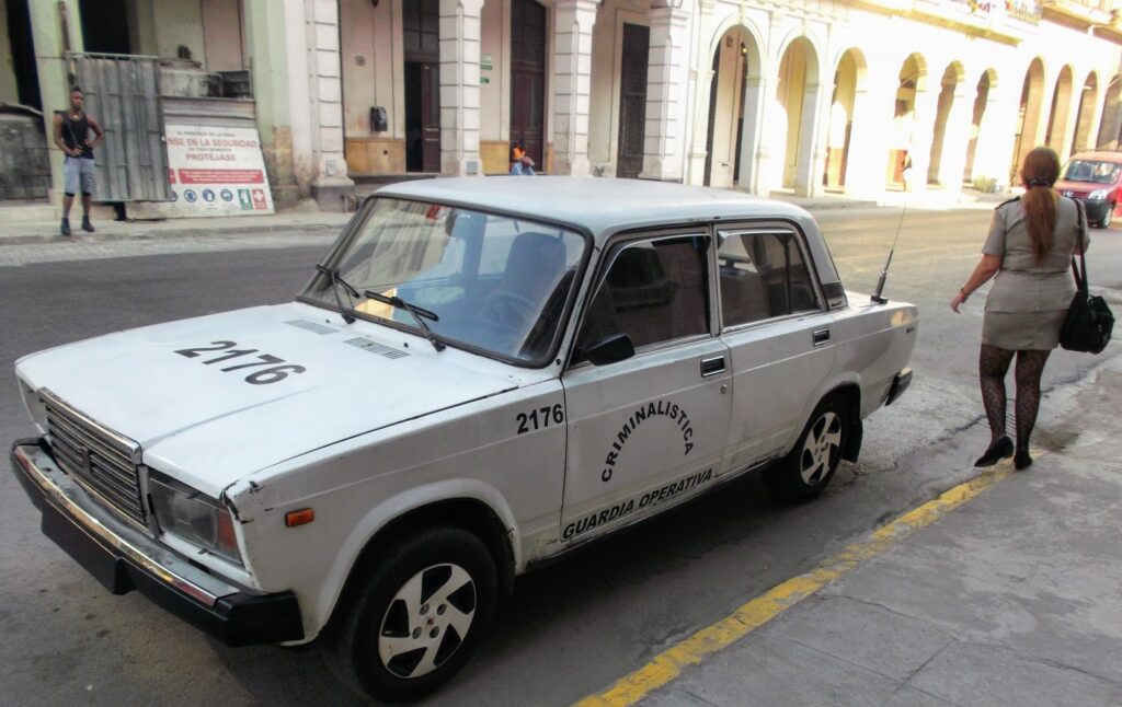 Police Car in Havana, Cuba's Capital