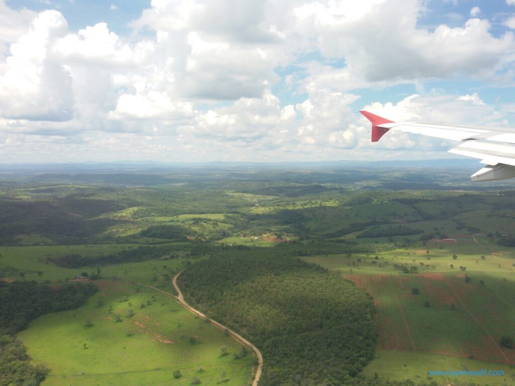 View of Minas Gerais from the plane