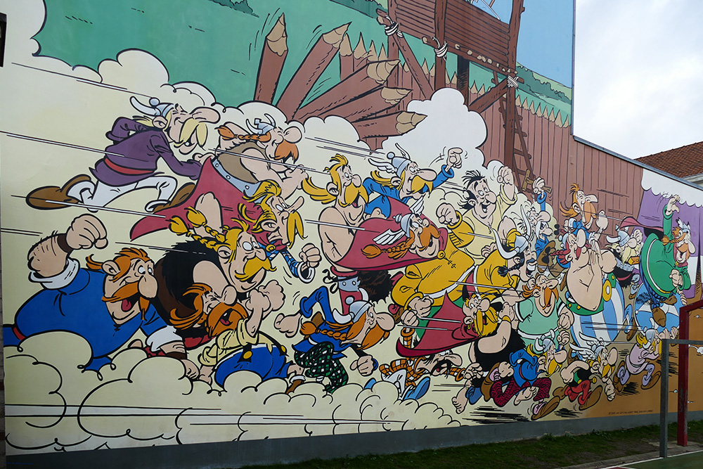 Mural Asterix and Obelix in Brussels