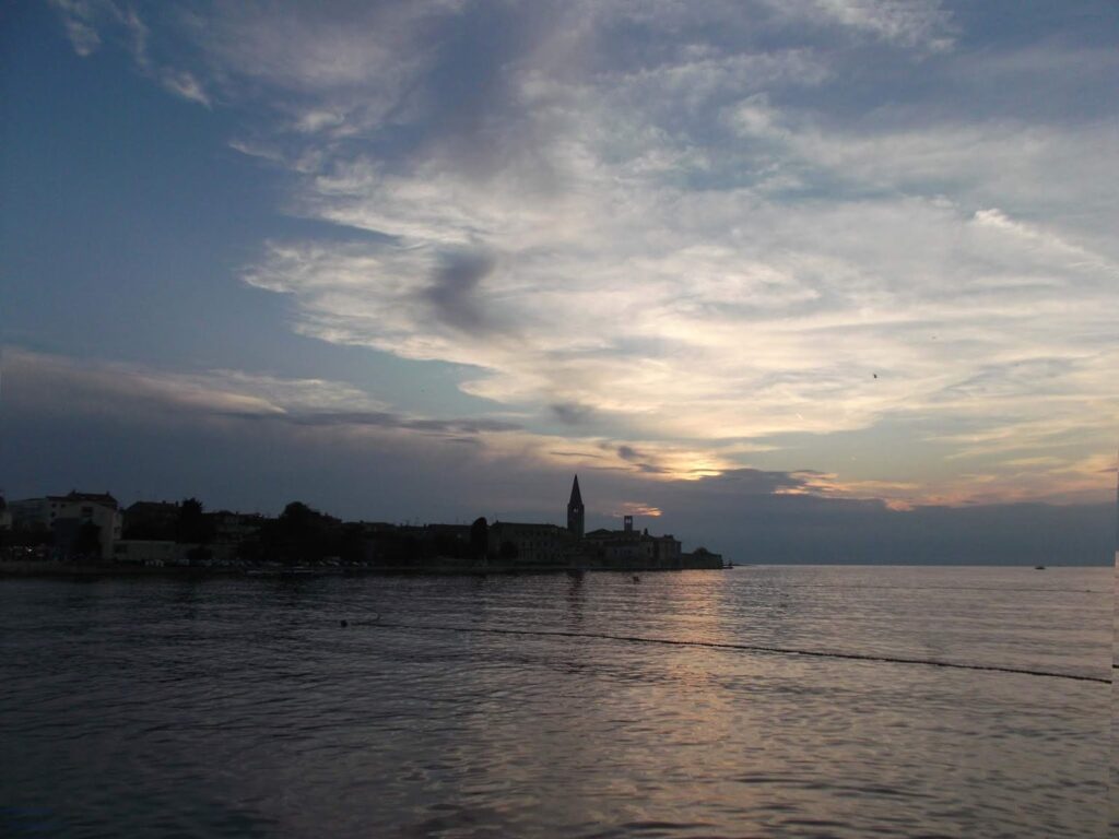 View of the historic center of Porec in Istria, Croatia
