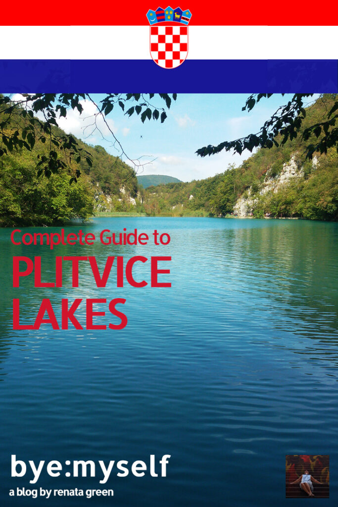 Pinnable Picture for the post on Guide to PLITVICE LAKES: Waters in Dreamlike Colors