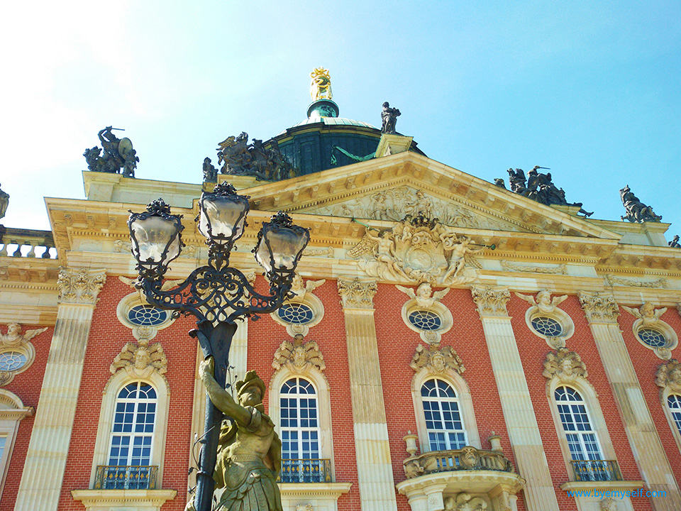 Facade of the Neues Palais in Potsdam.