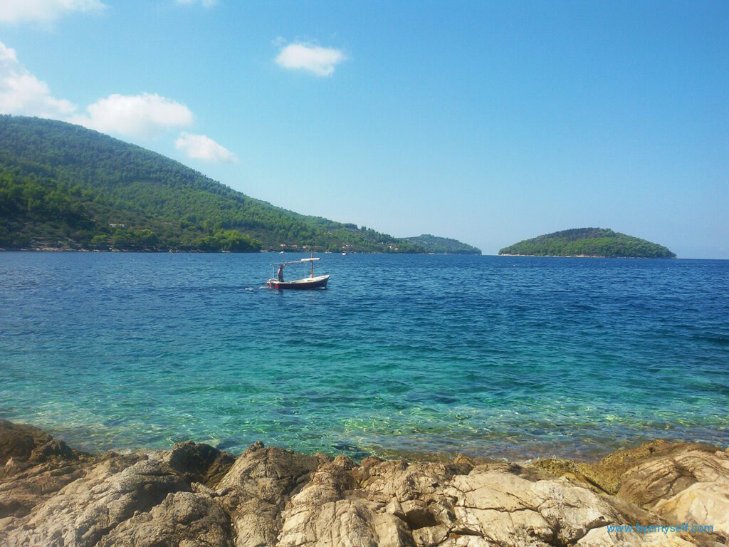 Boat off the Coast of Vela Luka on Korcula