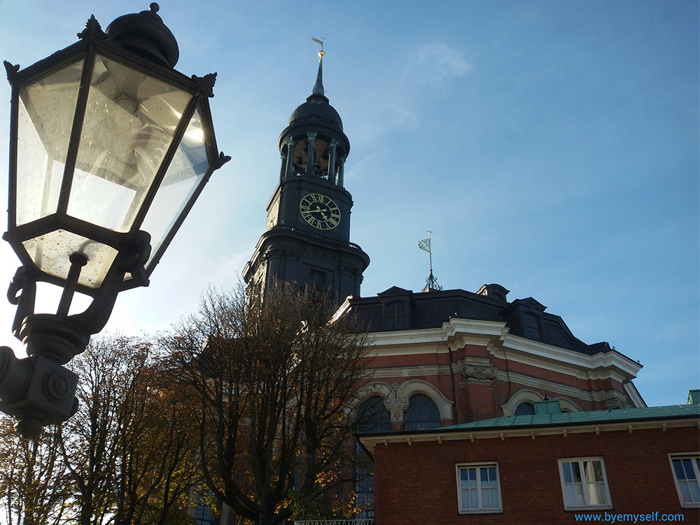 Hamburg's most important landmark, St. Michaelis church, probably better known by its nickname Michel.