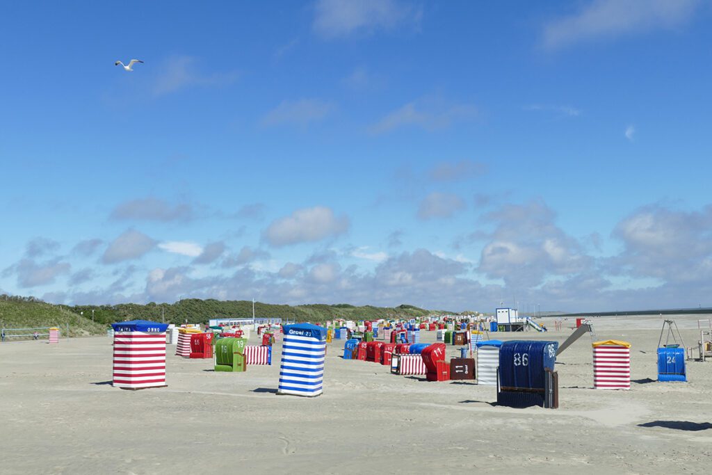 Beach on the Island of Borkum West of East Frisia
