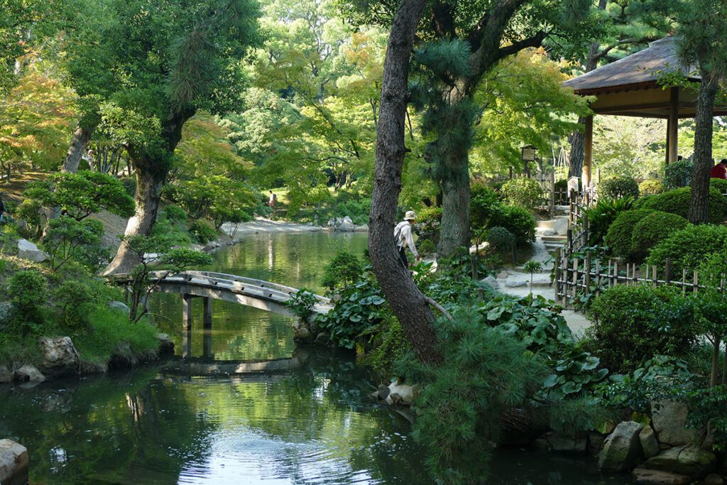The Shukkeien gardens where the Prefectural Art Museum of Hiroshima is located and where the Kagura nights take place