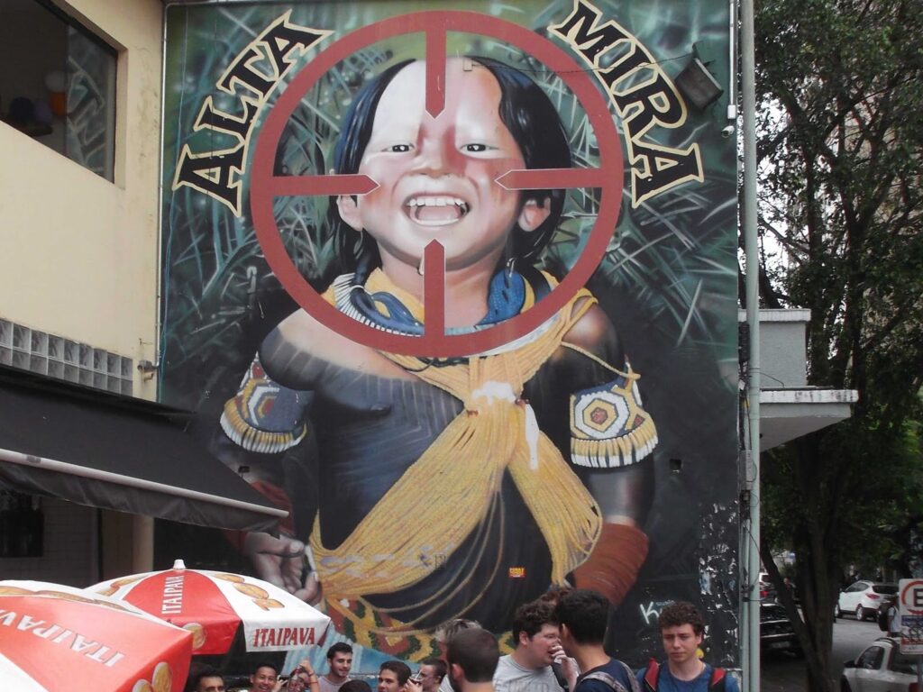 Mural Belo Monte in the city center of São Paulo.