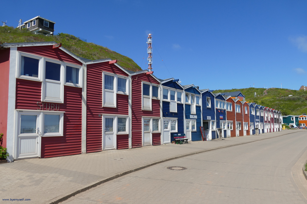 Replicas of the traditional Hummerbuden, lobster shacks, where fishermen used to store their equipment.