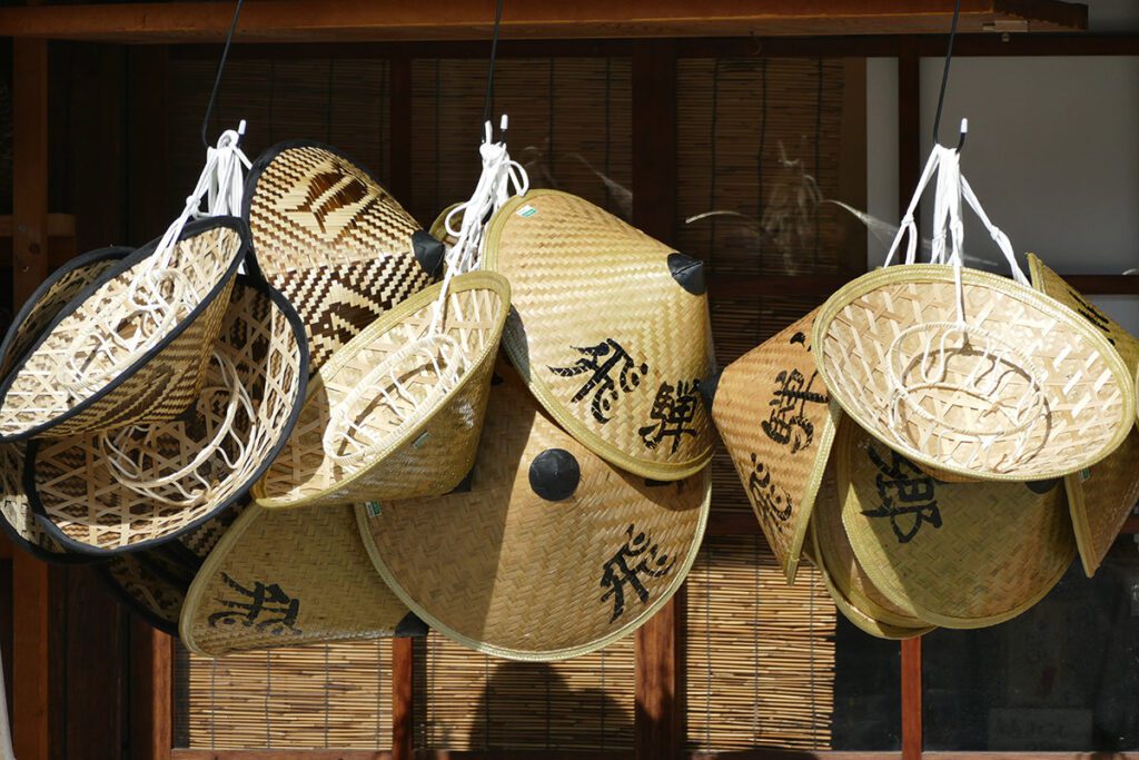 Straw souvenirs in Shirakawago.