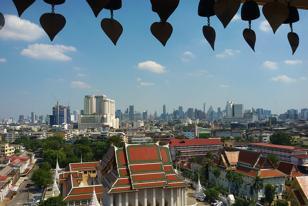 Panoramic View of Bangkok from the Golden Mount