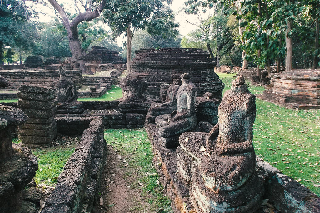 Archeological Park at the center of Kamphaeng Phet, Thailand