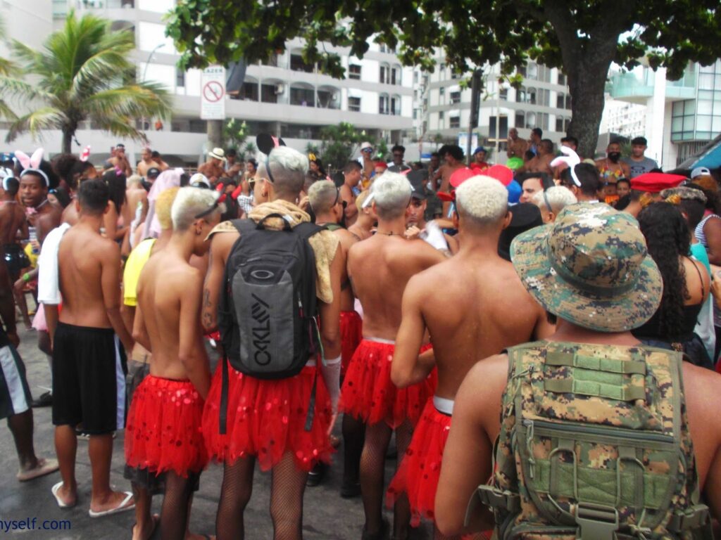 People during the Carnival in Rio de Janeiro